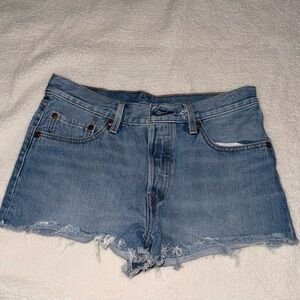 Levi's Light Blue Jean Shorts